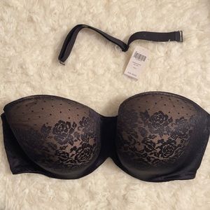 Soma Stunning Support Strapless Bra in Black 40DDD